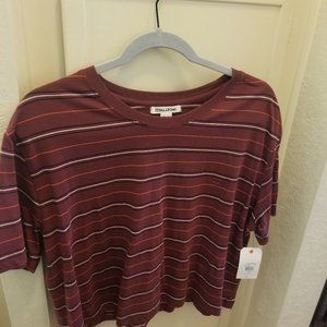 NWT BILLABONG BOXY TEE BURGUNDY